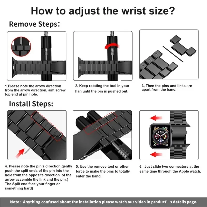 Rustfri stålrem til apple watch-rem 44mm 45mm 38-42-40-41mm metalledarmbånd iwatch-serie 10 8 7 6 5 4 3 se ultra 49m