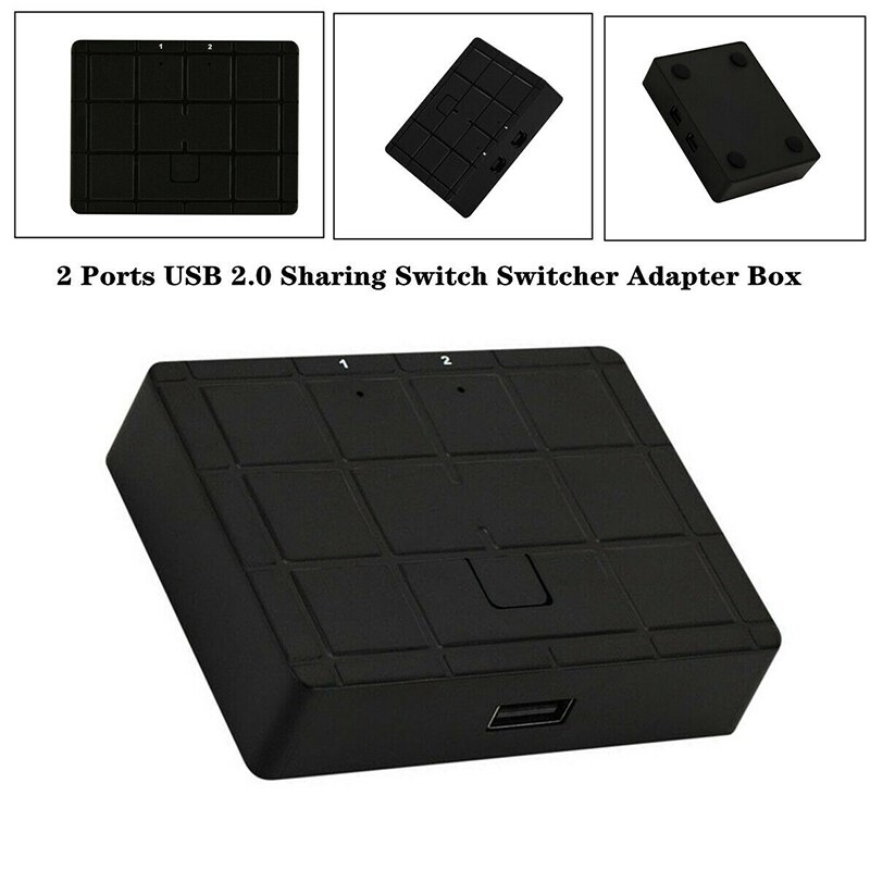 2-Poorts Usb 2.0 Sharing Switch Switcher Adapter Box Voor Pc Scanner Printer 2 In 1 Out Usb Sharing switch Box