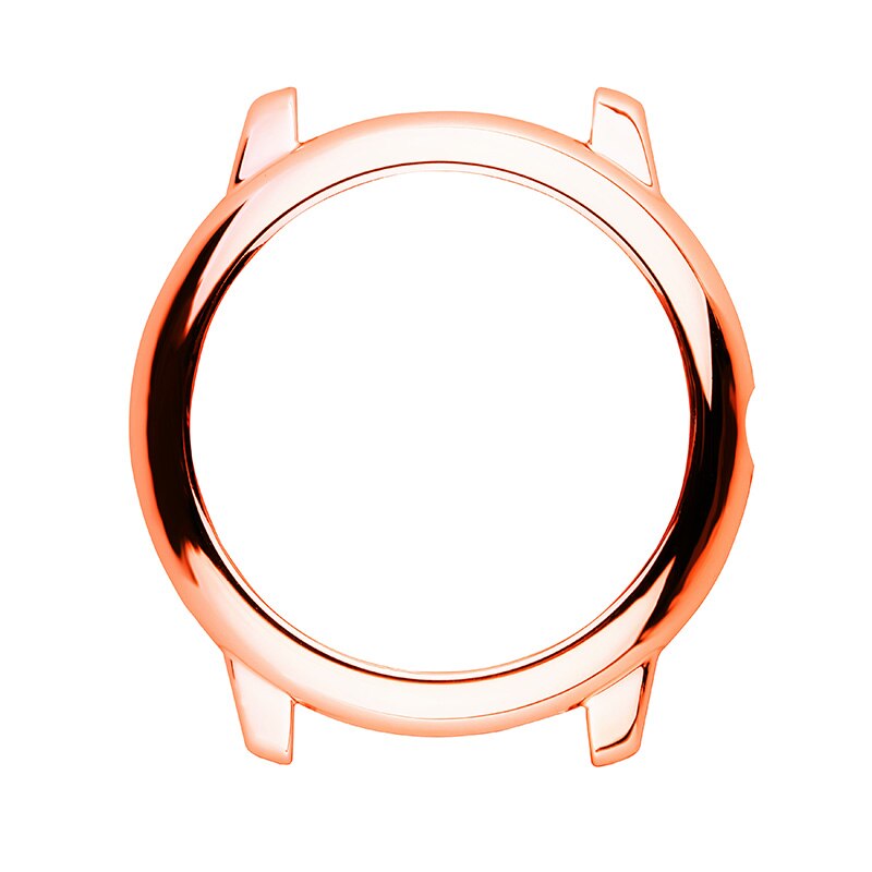 Bumper Shell Electroplate Watch Case Cover Frame Screen Protector Watch Cover Bumper Shell For Xiaomi Haylou-solar LS05: rose gold