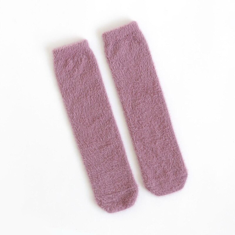 Coral Fleece Warm Baby Socks Winter Thick Warmer Kids Long Socks Solid Color Children Boys Girls Knee High Socks Christmas: style 4