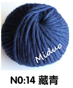 6mm Natural Merino Wool Chunky Yarn Felt Wool Roving Soft Yarn for Spinning Hand Knitting Spin Yarn Winter Warm Free Needle 150g: Navy Blue