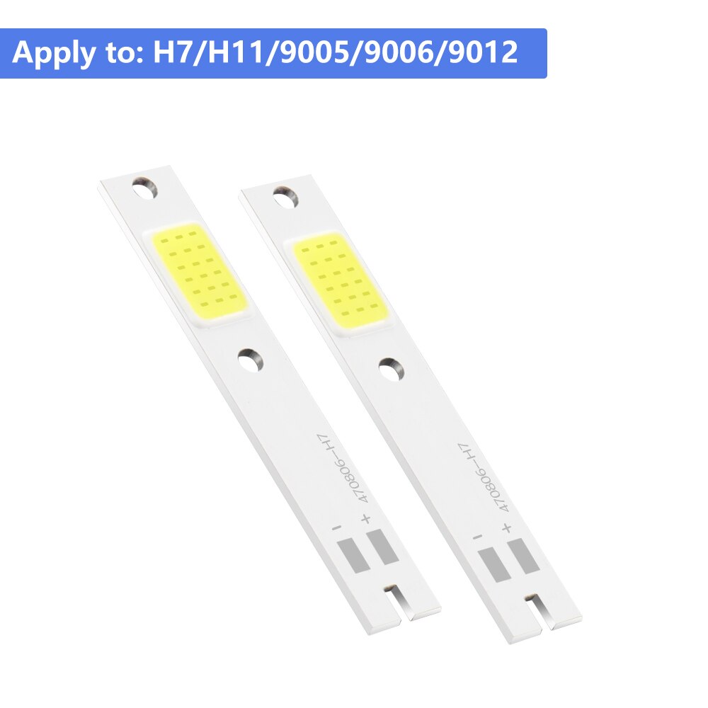 LSlight LED COB Chip 12V Car Headlight Bulbs H1 H3 H4 H7 H11 9004 9005 9006 9007 COB Light Source White for Replace C6: H7 H11 9005 9006