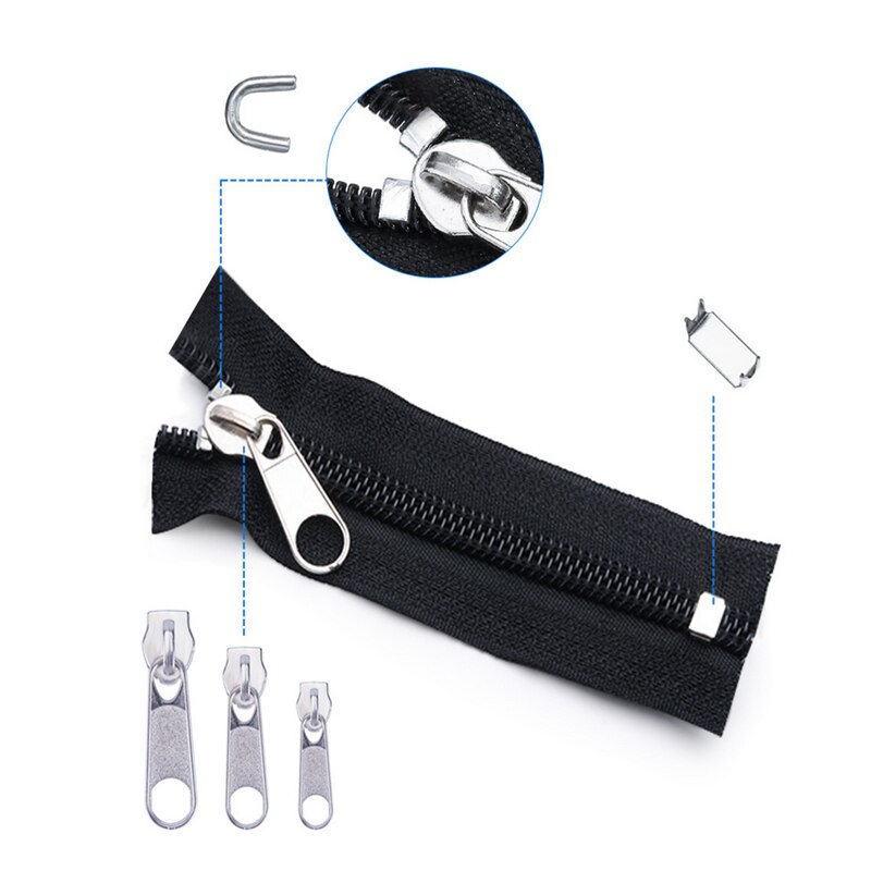 Zipper Repair Kit Replacement Zipper Auxiliary Tool+Installation Tools for Bags Tents Luggage Sleeping Bag Jacket Outdoor
