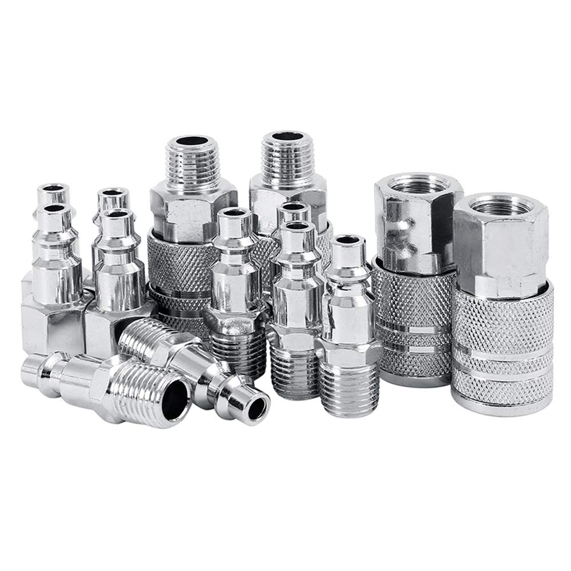 Lot De 10 Raccords Pneumatiques 1/4 NPT Dorés - Pour Air Comprimé - En Acier Allié - Neuf Sous Emballage