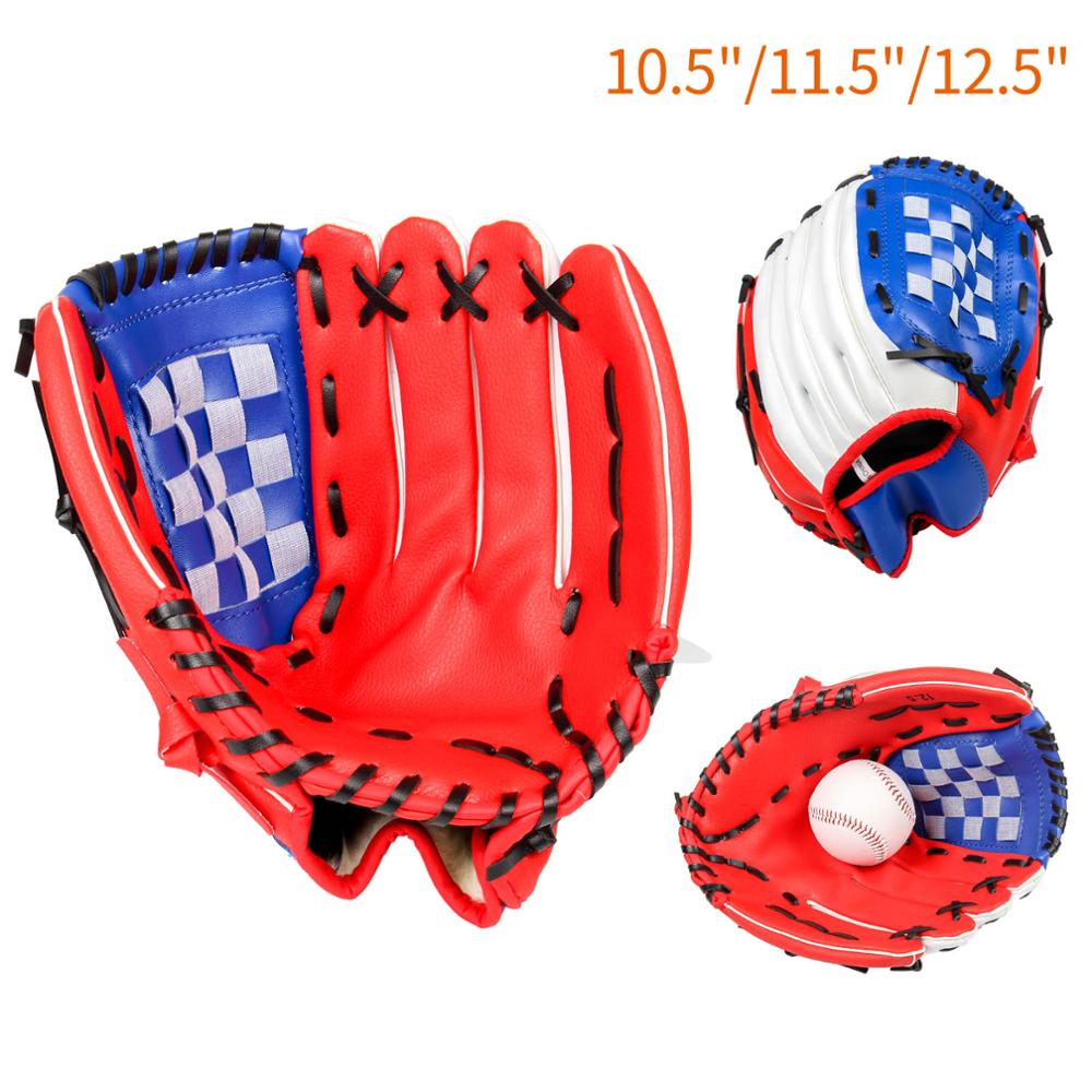 Guante de béisbol para deportes al aire libre, equipo de práctica de Softball, 9,5 "/10,5"/11,5 "/12,5", cuatro colores a elegir: Color C / 11.5inch