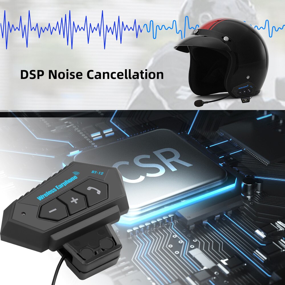 Helm Headset kabellos-Hände-kostenlos Telefon Bausatz Motorrad Headset Motorrad Bluetooth 4,2 Helm Gegensprechanlage Sprech Musik Spieler