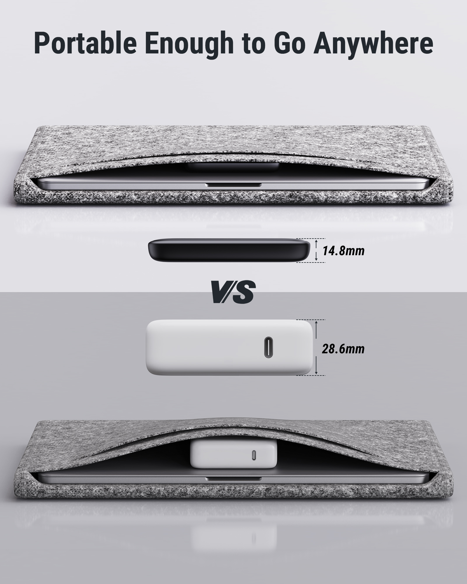 VOLTME GaN 65W cargador USB C ultrafino carga rápida 5,0 PD3.0 cargador de carga rápida cargador de teléfono para iPhone 14 Pro Max Macbook