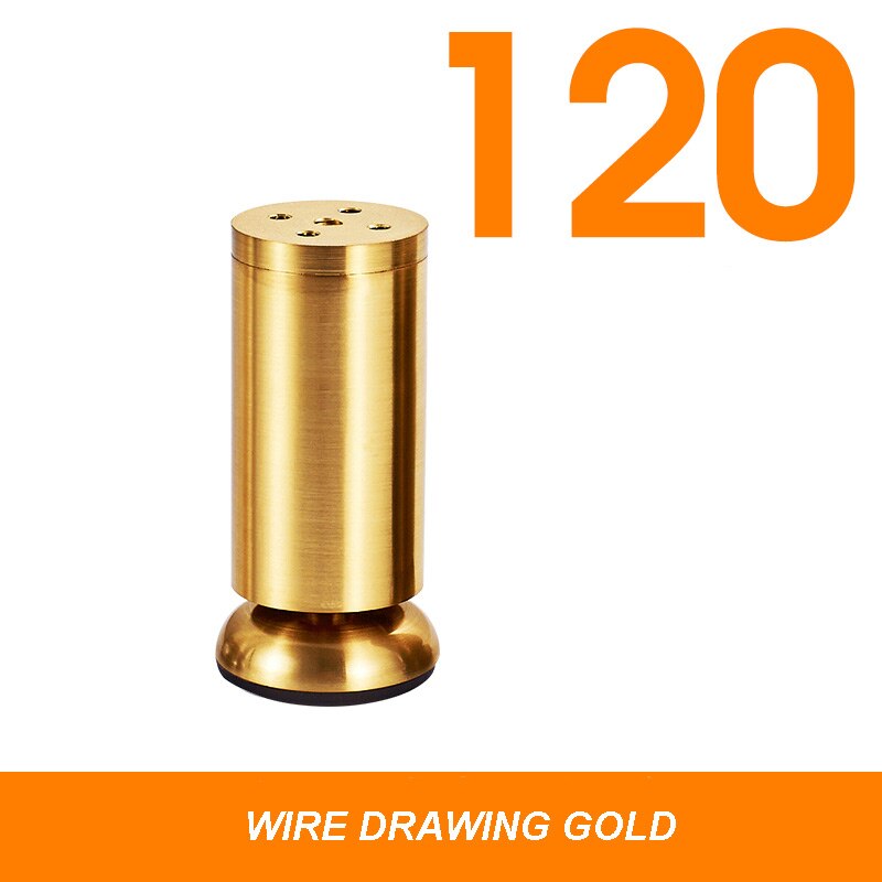 High End Furniture Foot Cushion Thickened Reinforcement Sofa Cabinte Table Legs Chair Leg Feet Protector Stand Foot Cover: Drawing Gold-120MM