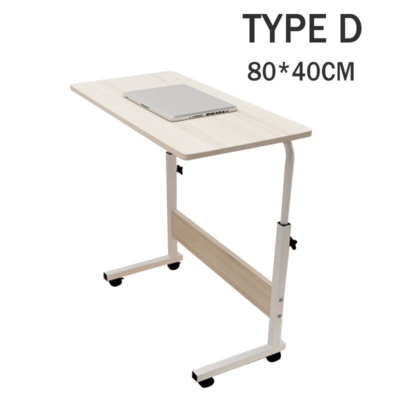 Laptop Cart Rolling Desk Mobile Stand Portable Caster Cart Bed Side Overbed Table Workstation Computer Desk with Lockable Caster: D