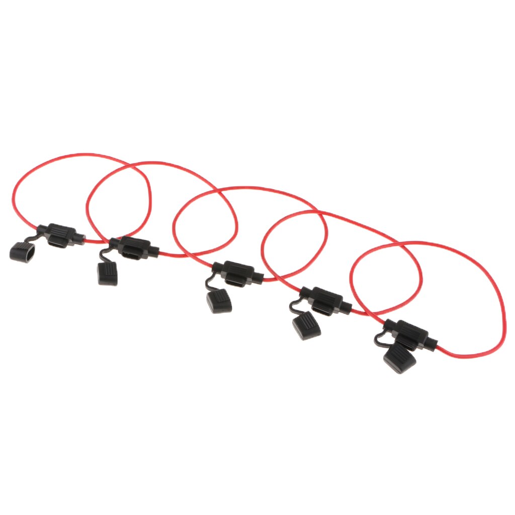 5 Pieces MINI Blade In-Line Fuse Holder 14 GA AWG Gauge Copper Wire Cable