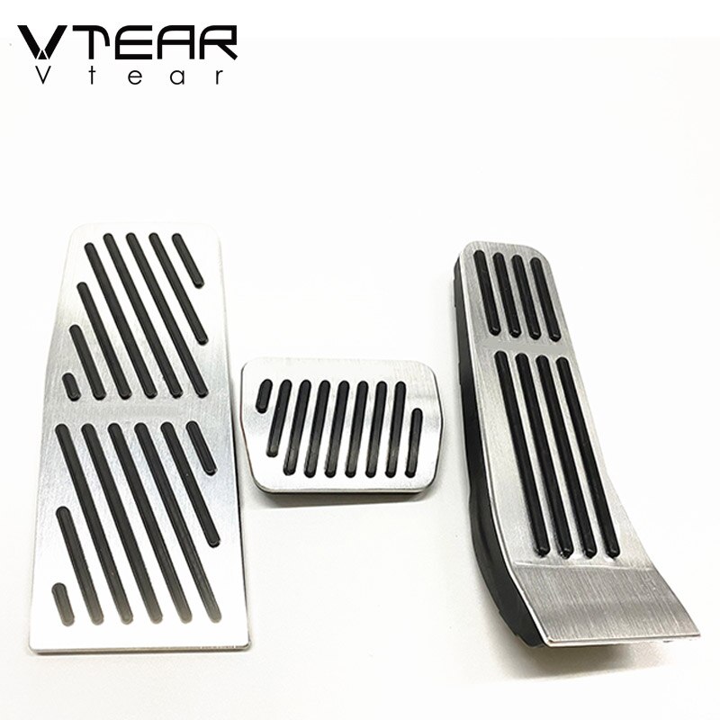 Vtear mazda 3 tilbehør bil gaspedal aluminiumslegering bil fodstøtte pedal interiør modifikation skridsikker gummi pedal cover