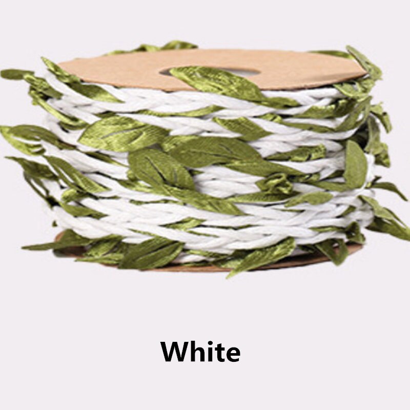 5 meter naturlig miljøbeskyttelse macrame grønt blad hamp reb håndlavet diy emballage produktion vævet voks reb: Hvid