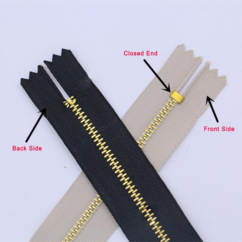 10pieces 8cm 10cm 11cm 12cm 13cm 14cm 15cm 18cm Close-End Metal Zippers Black Color #3 Zipper For DIY Sewing Zip