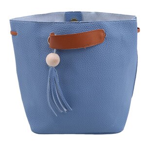 Pu lær skulderveske for kvinner messenger bags cross-body bøtte bolle mor vesker dusk håndveske skuldervesker: B02
