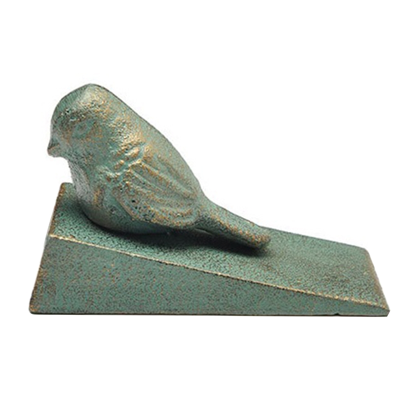 Heavy Duty Decor Door Stoppers Vintage Animal Shaped Door Block Anti-folder Hand: Little bird