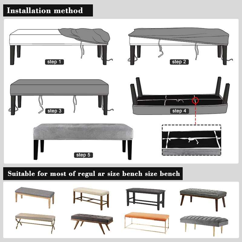 5 kleuren lange bankhoezen, hoezen met stretch, goedkope bankhoezen, elastische hoes voor hotel, banket, eetkamer, wasbaar