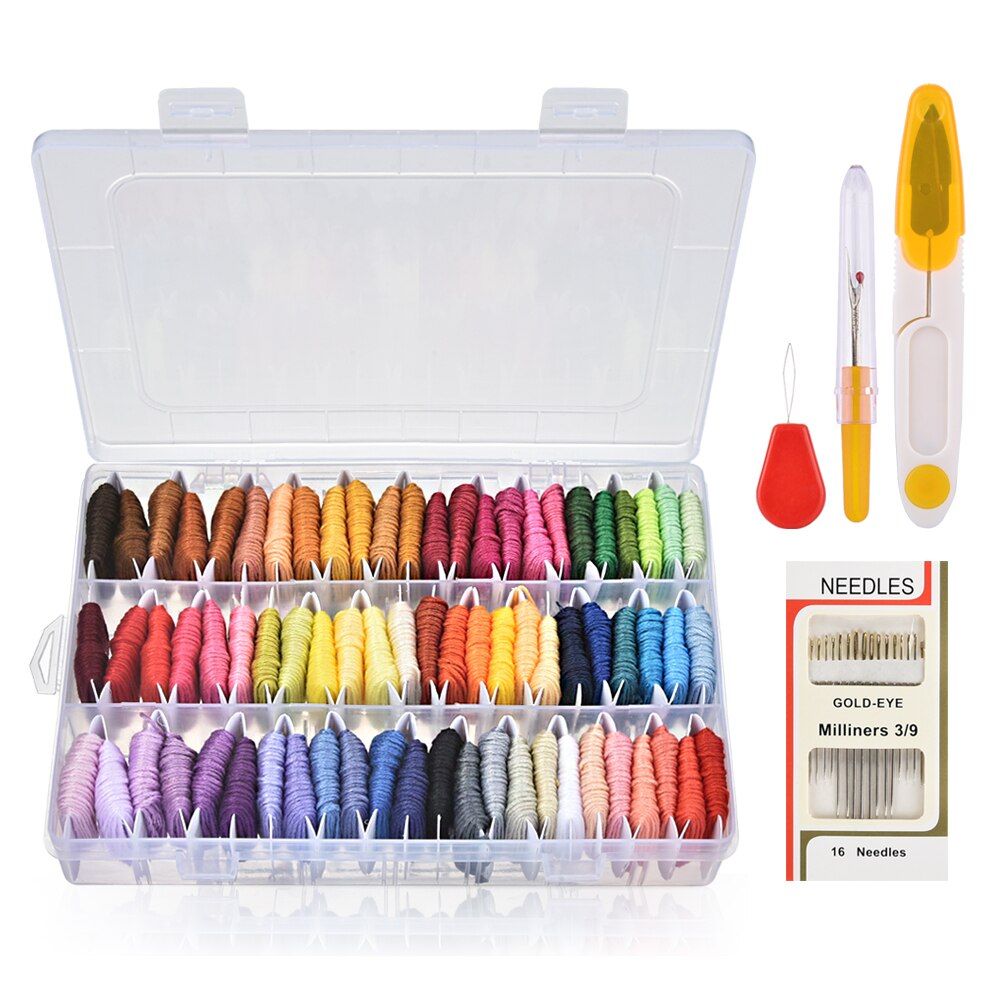 72 Colors Embroidery Thread Sewing Cotton Needle Craft Sewing Set Sewing Tools Embroidery Thread With Box