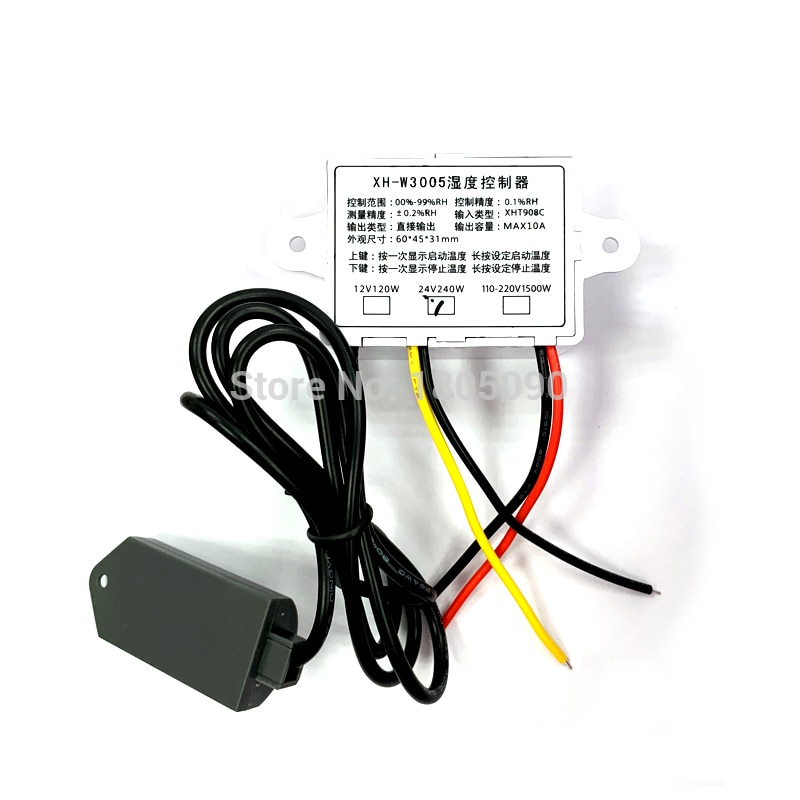Hygromètre, contrôleur d'humidité, interrupteur de contrôle d'humidité, capteur SHT20, XH-W3005, 12V 24V 220V, affichage LED numérique