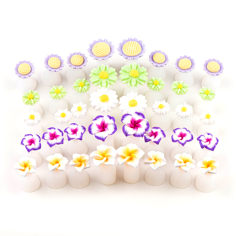 Separadores de dedos de espuma de silicona, espaciadores suaves, Margarita, flor, girasol, herramienta de cuidado de los pies, 8 unidades