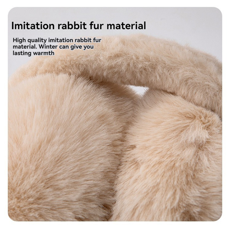 Plush Ear Warmer Winter Warm for Women Men Solid Color Earflap Outdoor Cold Protection EarMuffs Ear Cover Christmas Gif