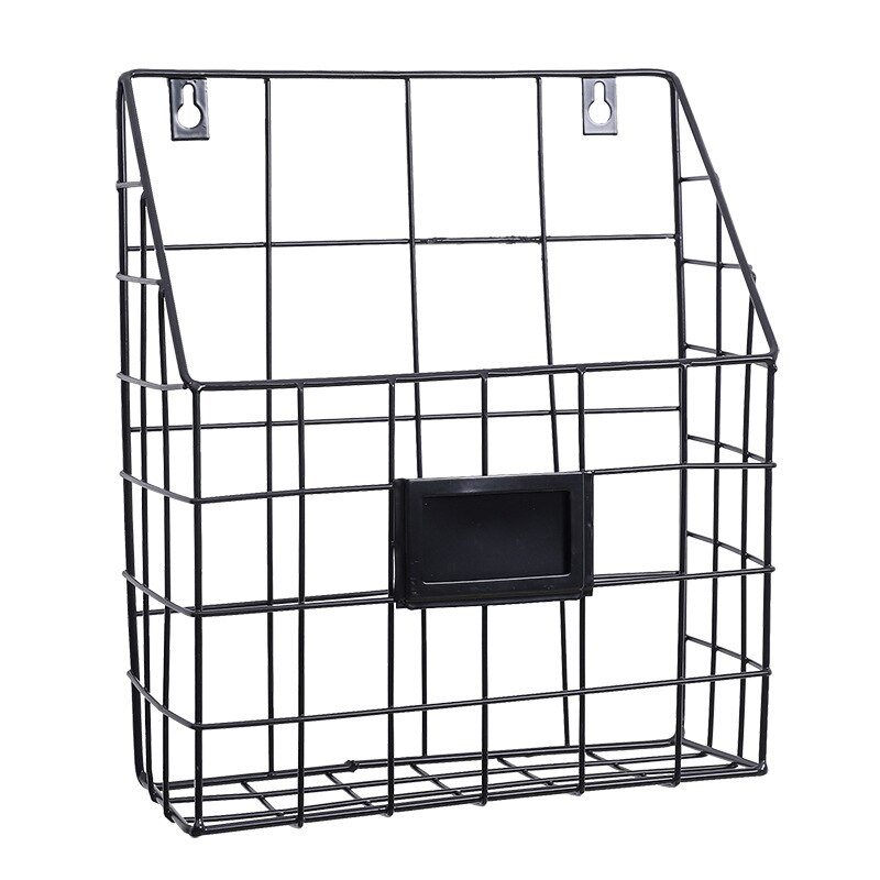 Simple Wrought Iron Wall-mounted Large Newspaper and Magazine Rack Office Wall Decoration Book Newspaper Storage Rack