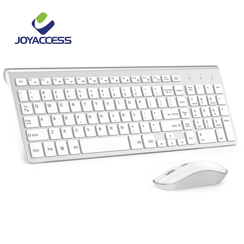 Joyaccess Ultra-Dunne Zakelijke Draadloze Toetsenbord En Muis Combo Stille Knoppen Draadloze Toetsenbord Muis Voor Pc Laptop Win Xp/7/10