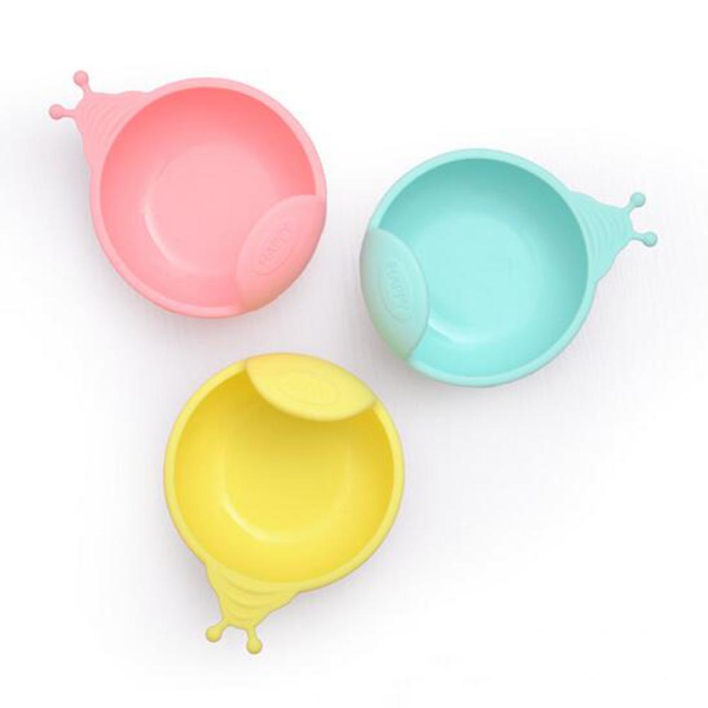 Tazón de silicona con forma de caracol para bebé, vajilla de alimentación de aprendizaje resistente al deslizamiento, Plato/bandeja para niños, vajilla con ventosa para bebé