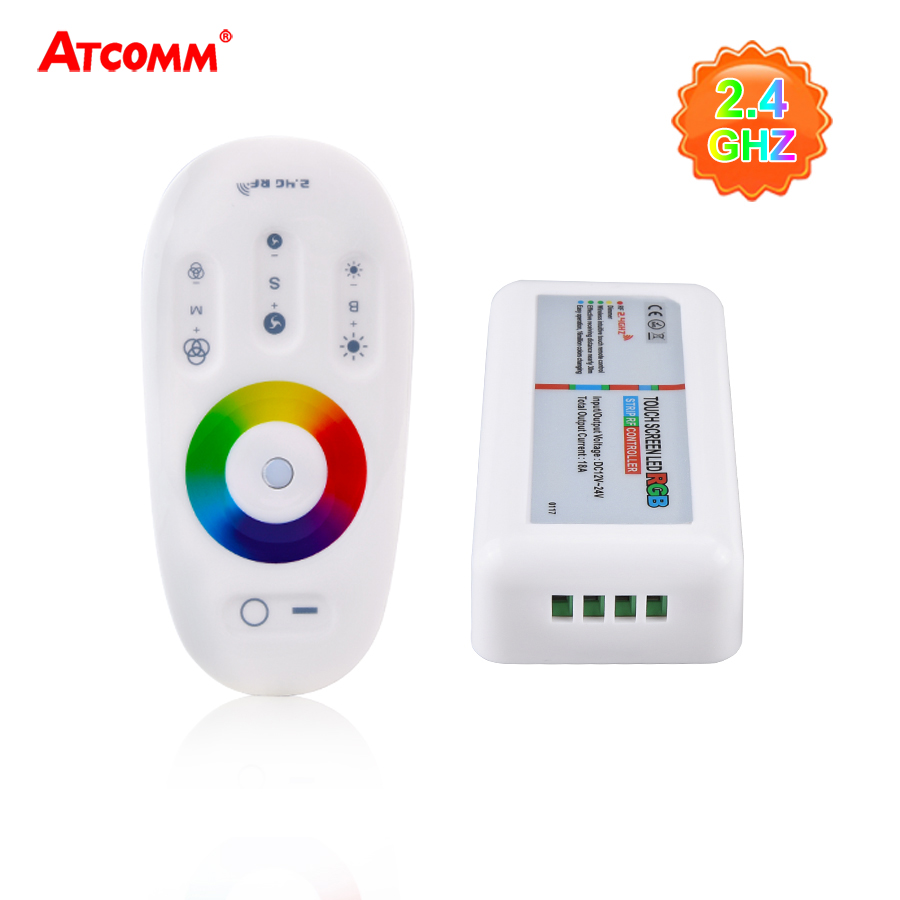 2.4g trådløse berøringsskærme led rgb rgbw controller  dc 12-24v rf fjernbetjening rgb lysdæmper anvende  to 5050 2835 rgb rgbw led strip lys