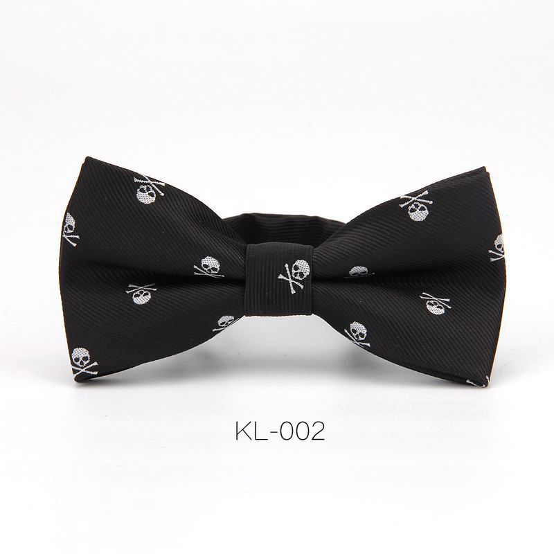 Pajarita ajustable de calavera para hombre, nueva corbata de lazo a la para ocio, color negro, vino y rojo,
