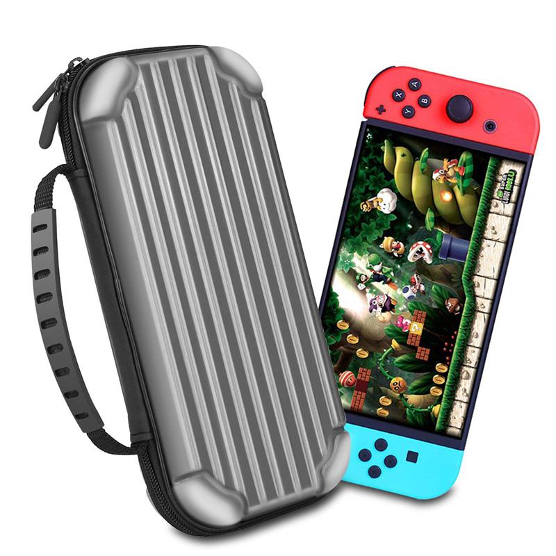 Fuld-til nintendo switch bæretaske bæretaske hård bæretaske rejsetaske hård skal pose opbevaring grå