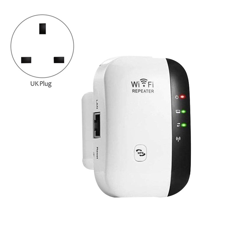 WiFi Network Repeater Wireless Signal Amplifier Small Bread Routing Extender 300M Relay Repeater UK Plug