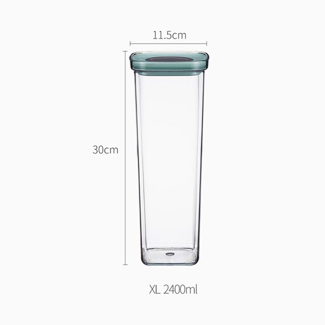 Xiaomi Youpin BergHOFF Lebensmittel Lagerung Panzer 2,4 L Küche Dichtung Topf essen Dosen Feuchtigkeits Frische Lagerung Kasten Glas Versiegelt Können: dunkel khaki