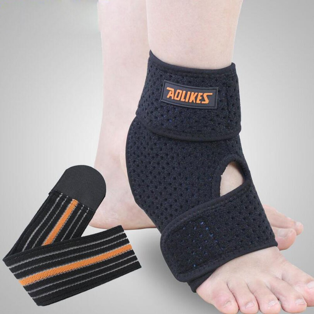 1 pc Sport Ademend Enkelbrace Protector Verstelbare Enkel Ondersteuning Pad Bescherming Elastic Brace Guard Ondersteuning Voetbal