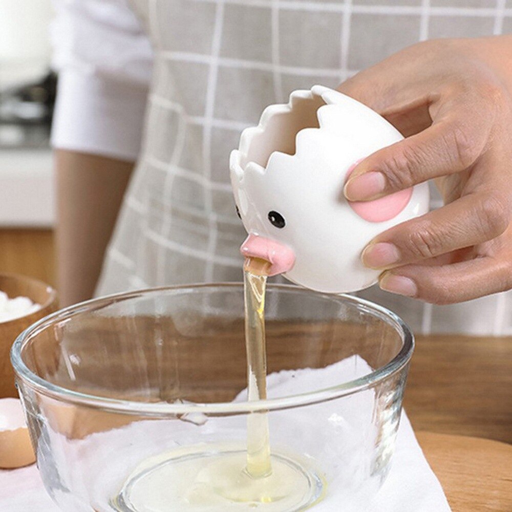 Cute Chicken Ceramic Egg White Separator Egg Yolk Protein Separator Filter Baking Tools Kitchen Accessories Practical