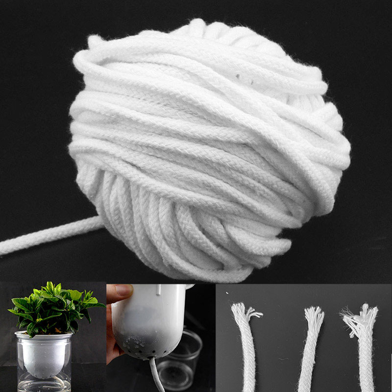 Corde à mèche en coton auto-arrosage 3mm 4mm 5mm, système d'irrigation goutte-à-goutte pour jardin, cordon de plante en Pot, Pot de fleur, libération automatique lente O1