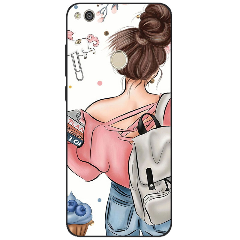 P 5.2 tuuman huawei  p8 lite -kotelo pehmeä silikoninen  p9 lite tpu -pehmeä takakansi huawei honor 8 lite -kotelo: Abs / Violetti