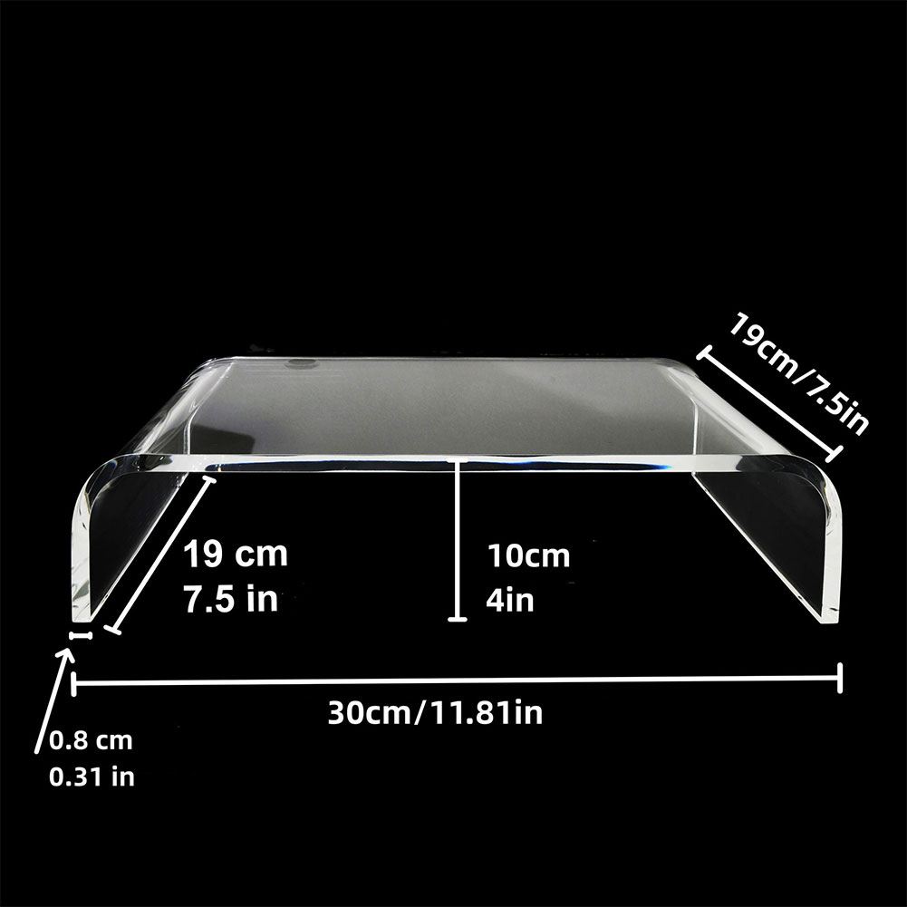Acrylic Monitor Stand Laptop Stand Riser Desk Laptop/PC/Multimedia Monitor Stand Clear Computer Monitor Stand for Home Office