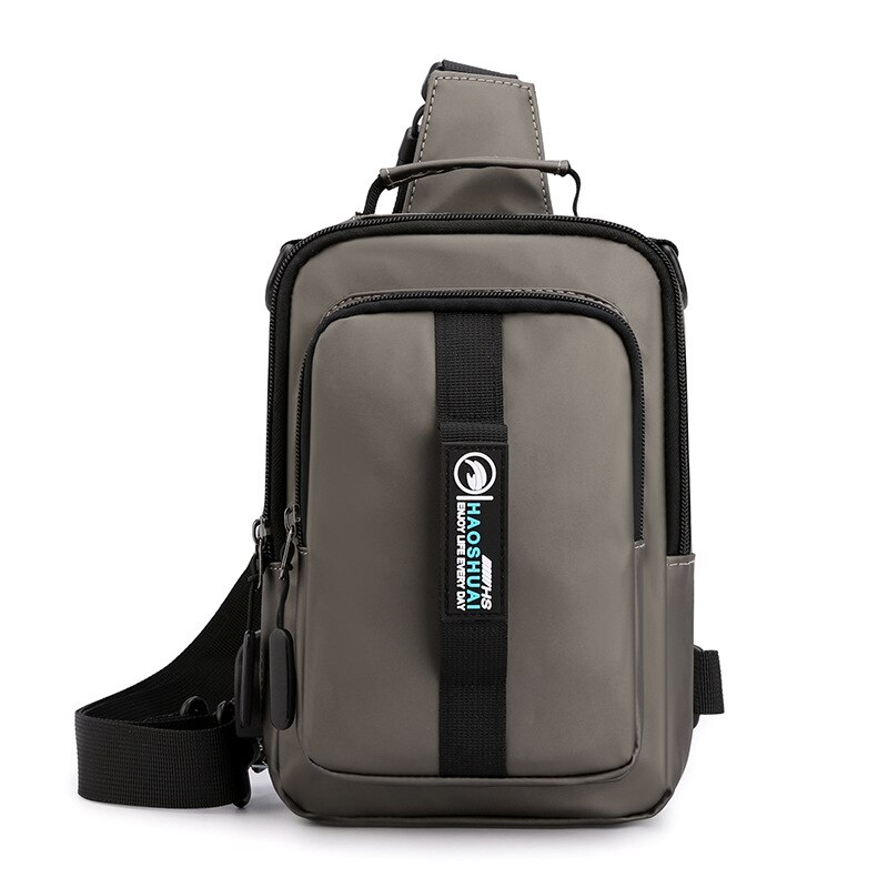 Casual Nylon Brief Mannen Borst Bag Multi-Functionele Outdoor Mannen Crossbody Tassen Waterdichte Schoudertassen Schooltas Portemonnees: 1100-9 Khaki