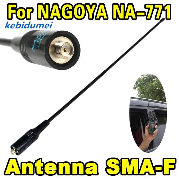 Kebidumei Voor NA-771 NA771 SMA-F SMA Vrouwelijke Dual Wide Band Flexibele Antenne VHF/UHF 144/430 MHz Voor kenwood BAOFENG UV-5R BF-888S