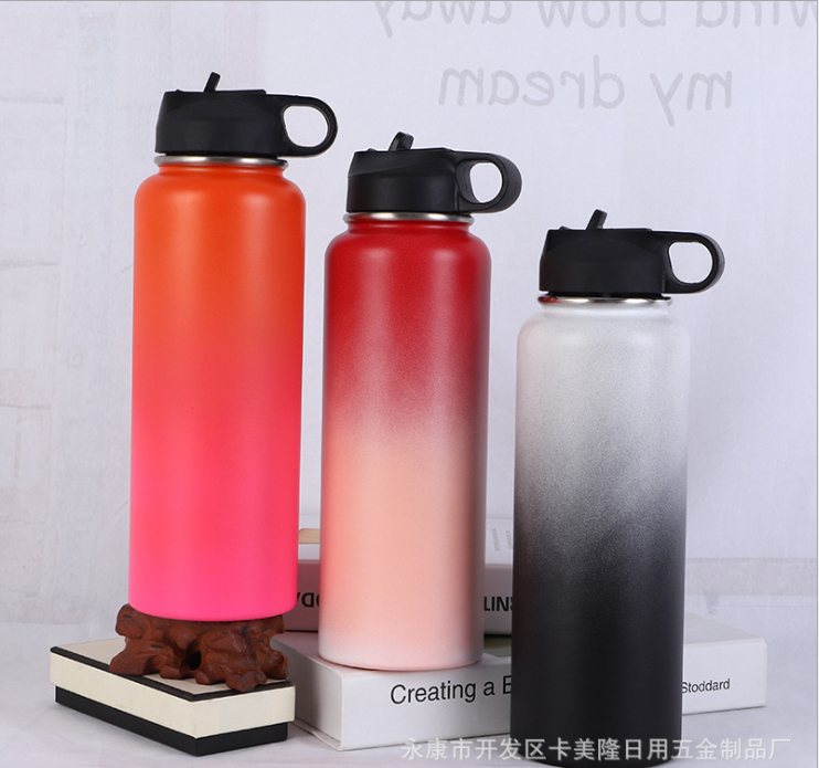 GH Stainless Steel Water Bottle Hydro Flask Water Bottle Vacuum Insulated Wide Mouth Travel Portable Thermal Bottle 32oz/40oz