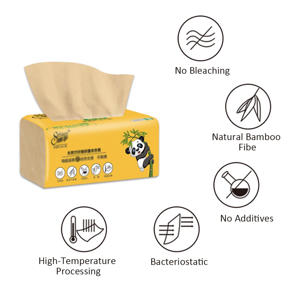 Bamboo Pulp Facial Tissues Eco-Friendly Recycled Paper Home Use Soft Dinner Napkins