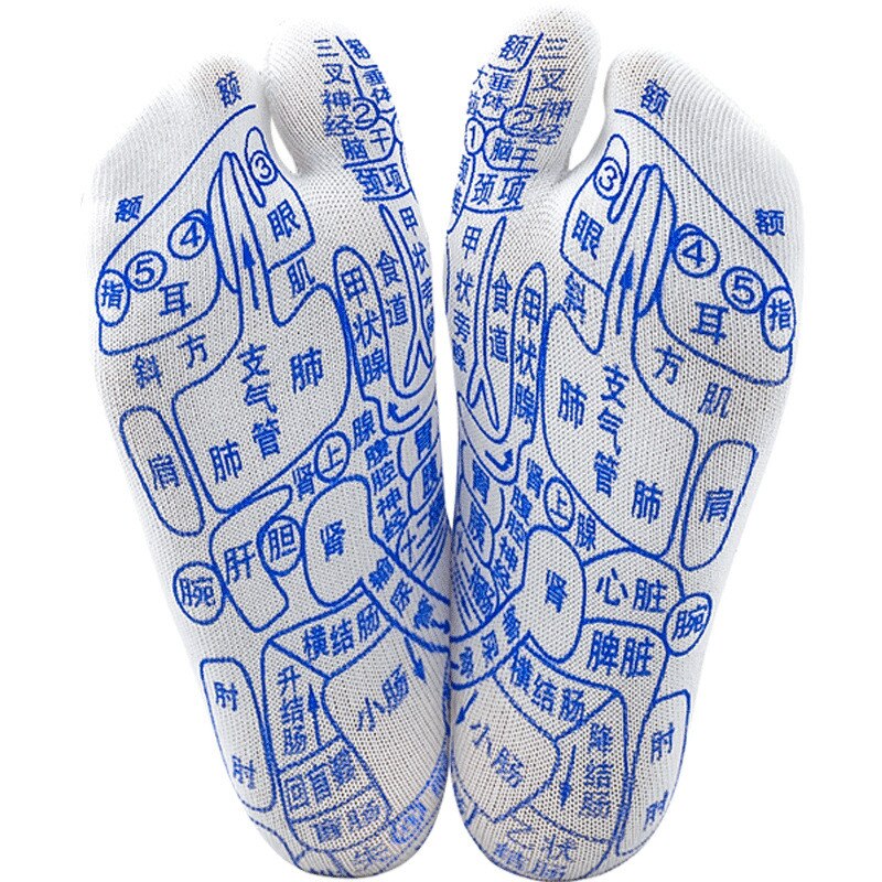 Chaussettes d'acupuncture pour les pieds, accessoire de Massage pour les médecins chinois, pour thérapie graphique, unisexe, outils de soins des pieds