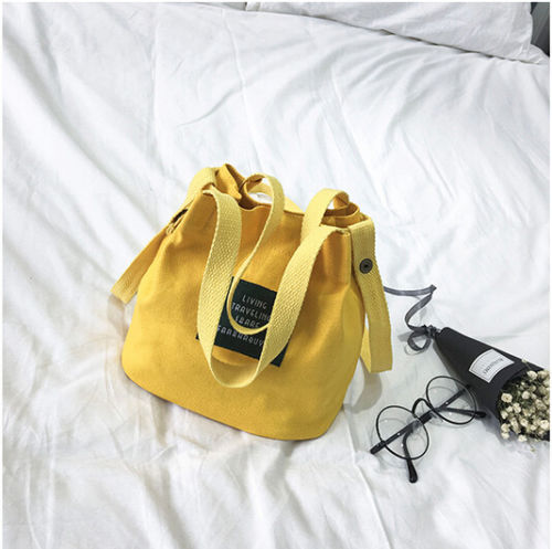 Casual mujeres chicas bolsas de lona DE LA COMPRA Bolso grande Messenger Bag damas Hasp Cross Body Satchel Bags impermeable bolsas de la compra: YELLOW