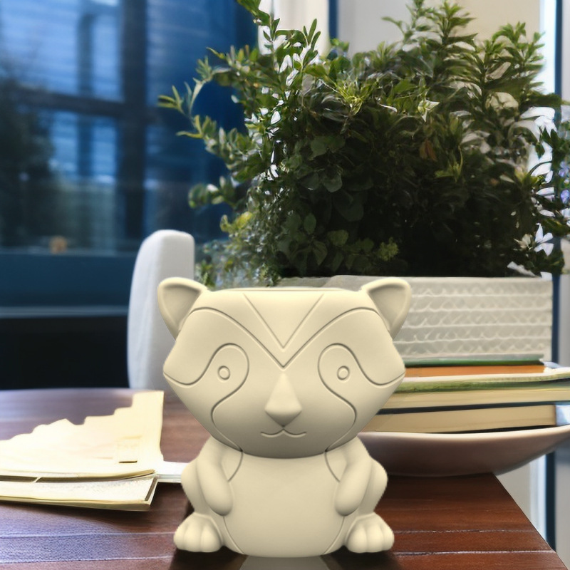 Stampo in silicone Mucca Pecora Riccio Elefante zebra Vaso di fiori Portapenne succulente Fai da te Creazione di resina Vaso di cemento cactus silicone