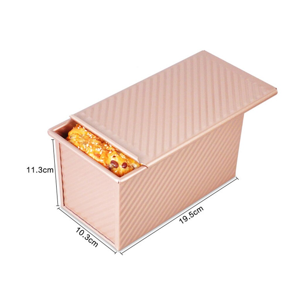 1pc Useful Carbon Steel Bread Loaf Pan With Cover Bread Toast Mold w Lid Heavy Duty Bread maker Pan