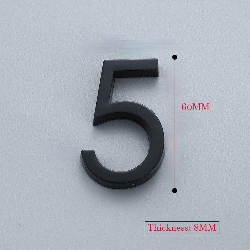 60mm Self Adhesive House Number Sticker For Apartment Plastic Doorplate Home Door Plaque Numbers Signs Mailbox Street Numbers