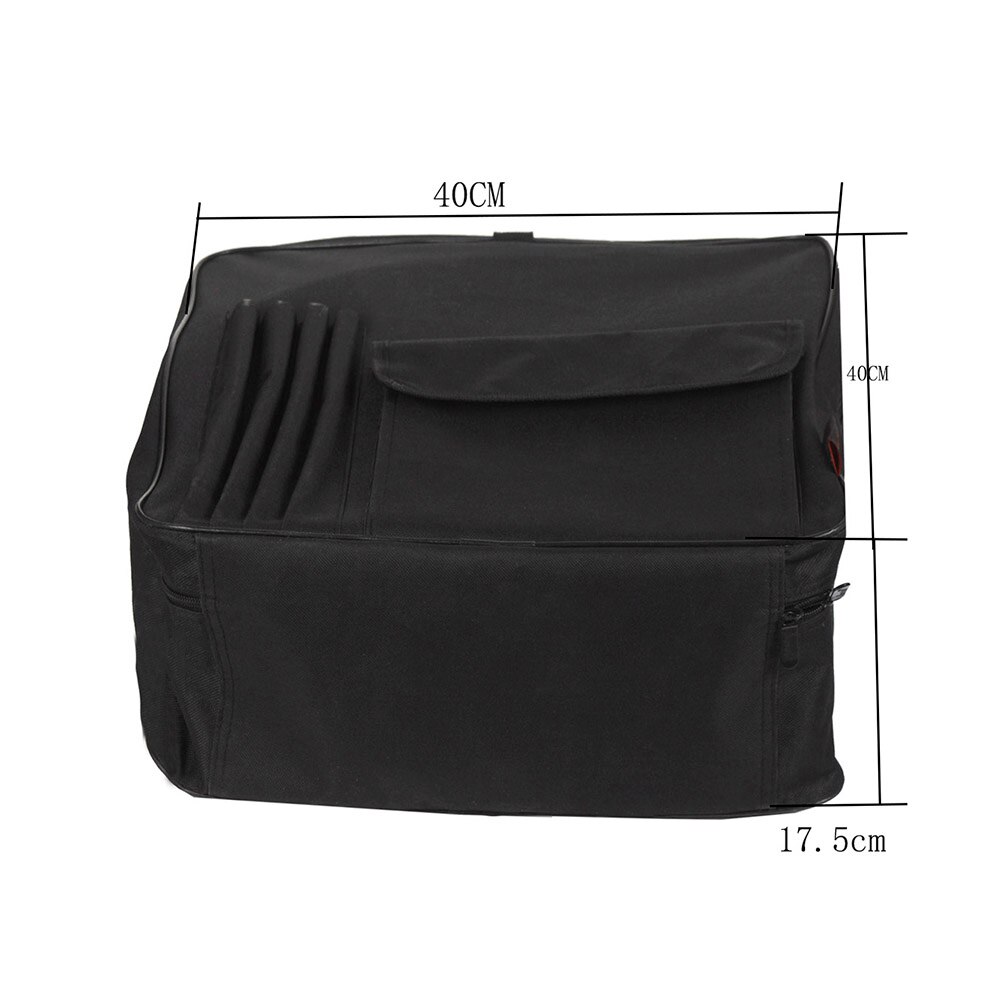 14 Inch Snare Drum Bag Backpack Case with Shoulder Strap Outside Pockets Black