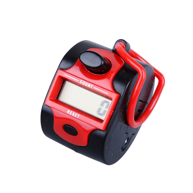 5 Digit Hand Held Tally Clicker Counter Digit Number Clicker Golf Manual Press Counter Portable Manual Digital Counter: Red