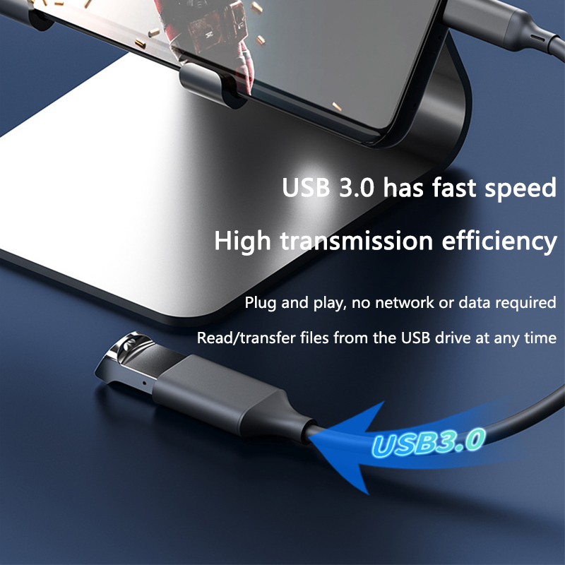 OTG Typ C auf USB 3.0 Adapterkabel USB C auf USB A Buchse OTG-Kabel für Telefon PC Tablette U Disk Datenübertragungsanschluss