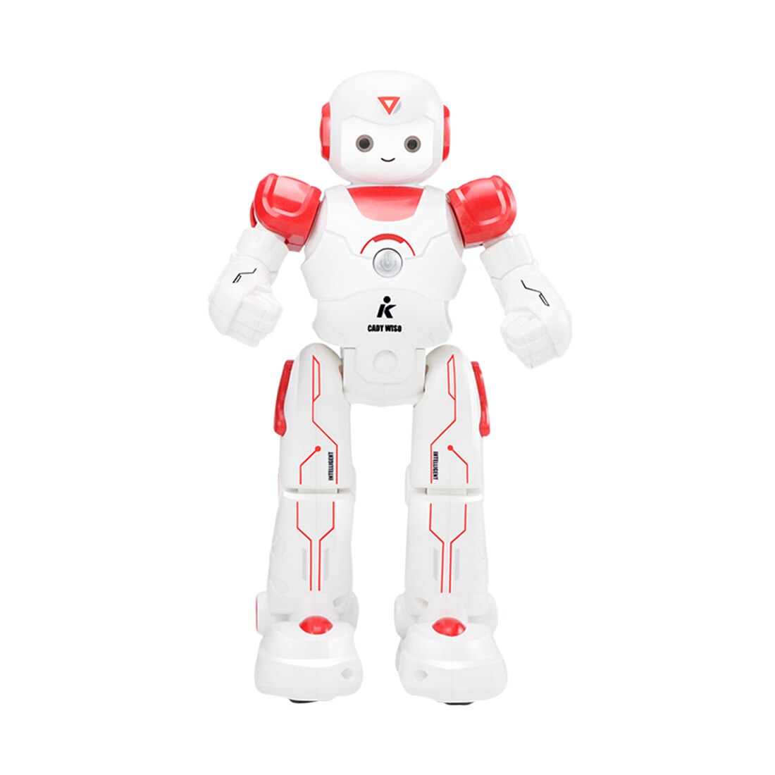 iTECHOR Music RC Robot Toy with Intelligent Programming Gesture Sensing Function with LED Lights Birthday - Red: 1